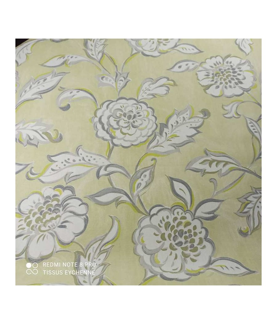 Tissu demi natté - Fleurs...