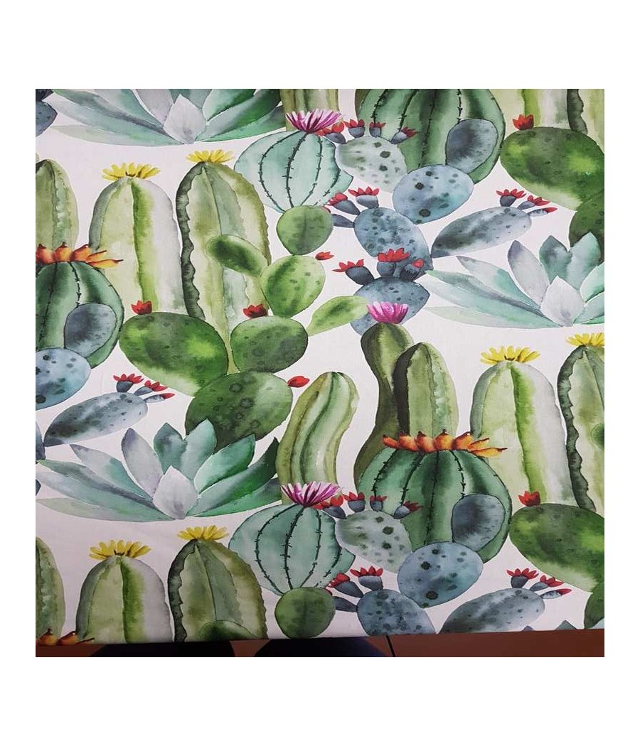Tissu demi natté Cactus...