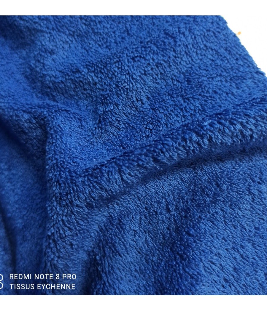 Tissu éponge coton - 480gr - bleu royal