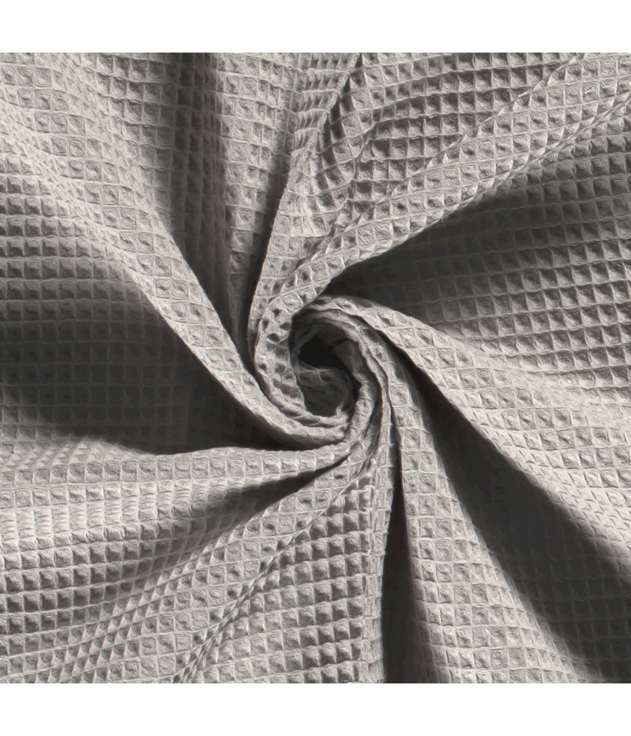 Tissu éponge - nid d'abeille - 5mm - gris perle