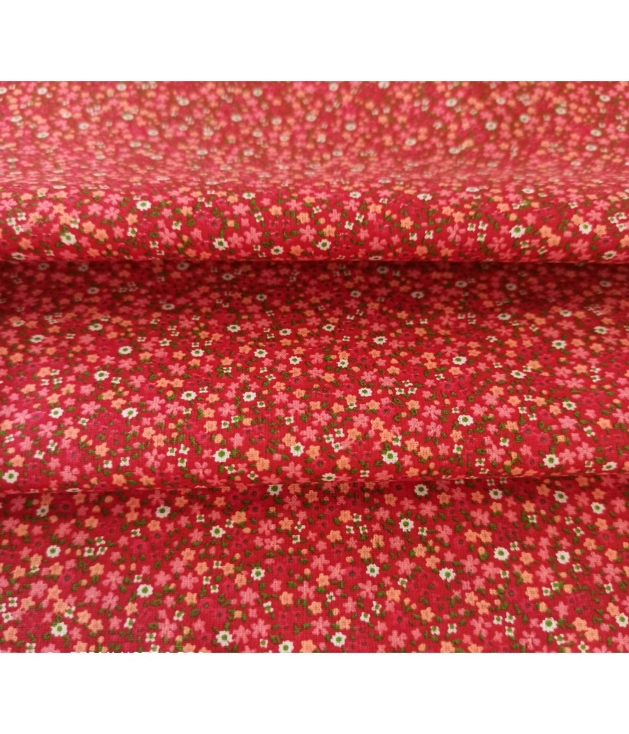 Coton fleur Victoria - rouge
