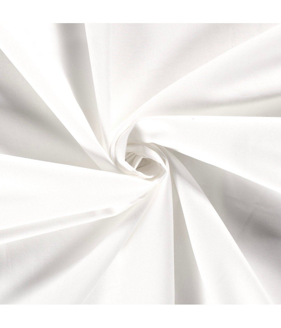 Toile batiste - Tissu coton peigné - blanc