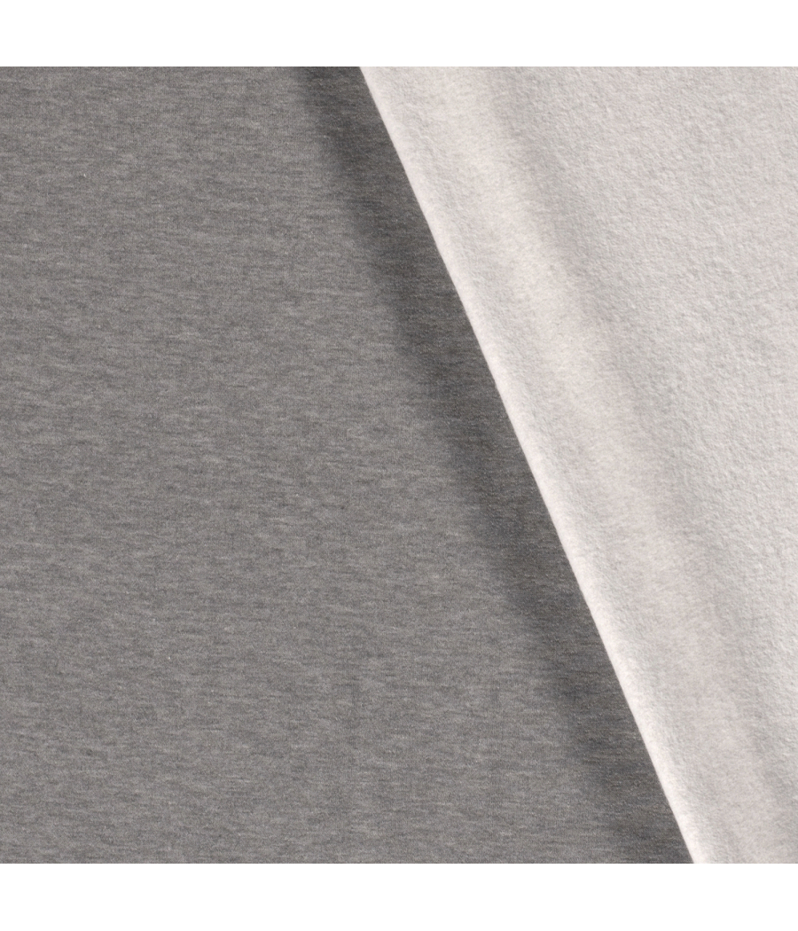 Tissu sweat gris clair