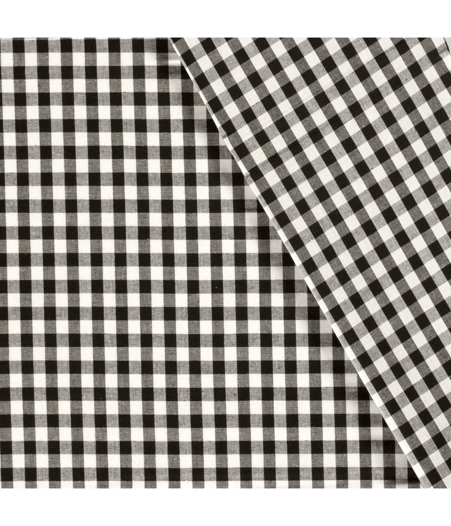 Coton Vichy 5mm noir