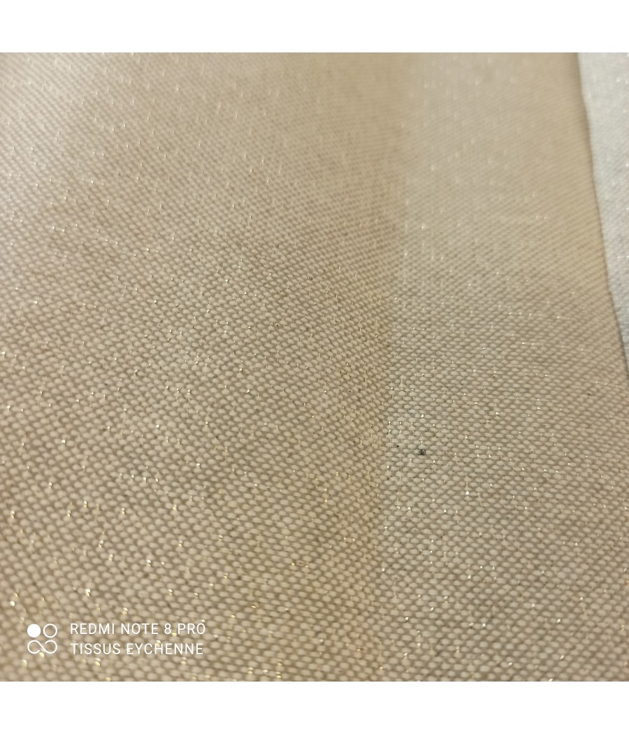 Tissu coton ENDUIT - Savoie - fils dorés