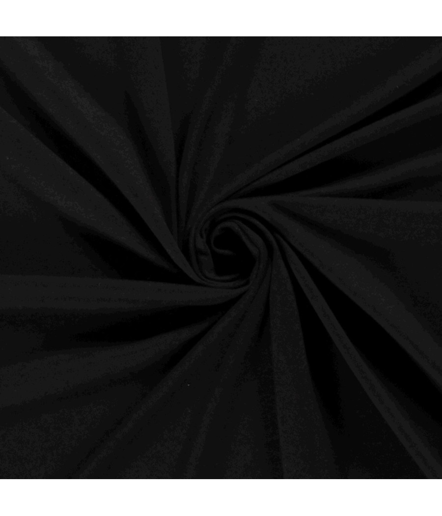 Tissu jersey extensible noir