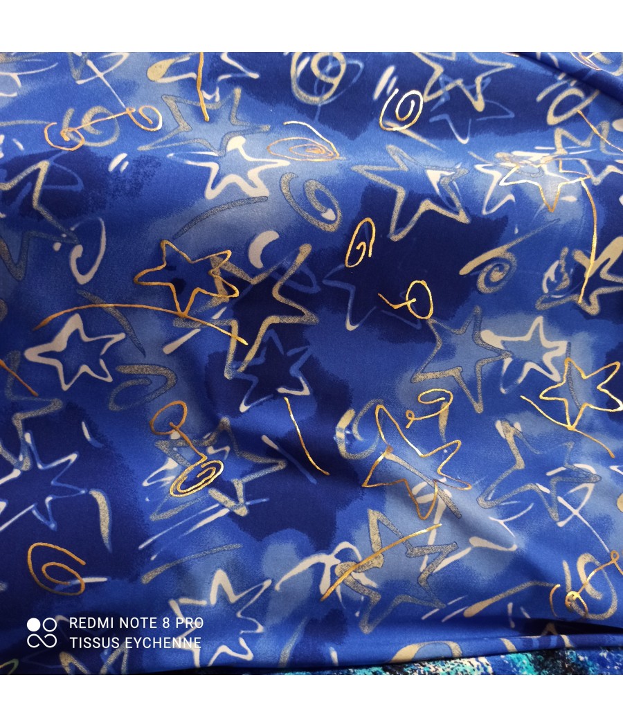 Tissu lycra bleu à 4,90€/m