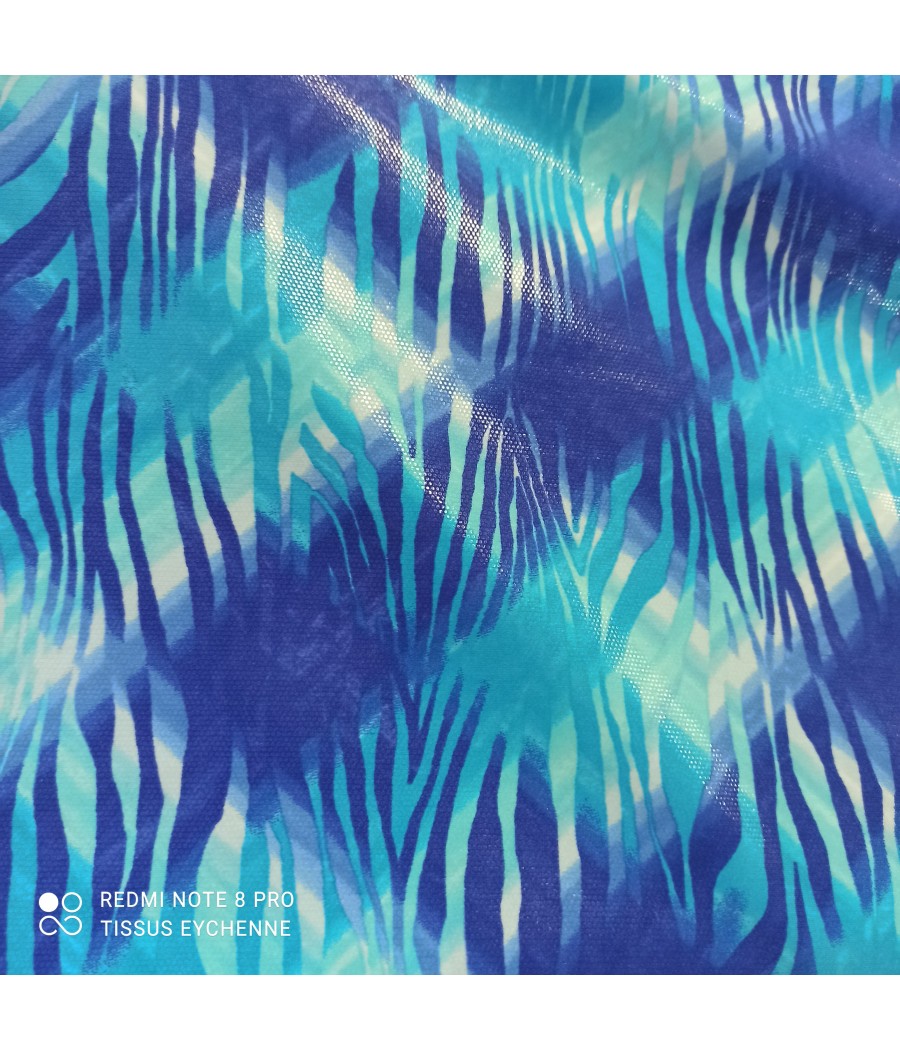 Tissu lycra bleu à 4,90€/m