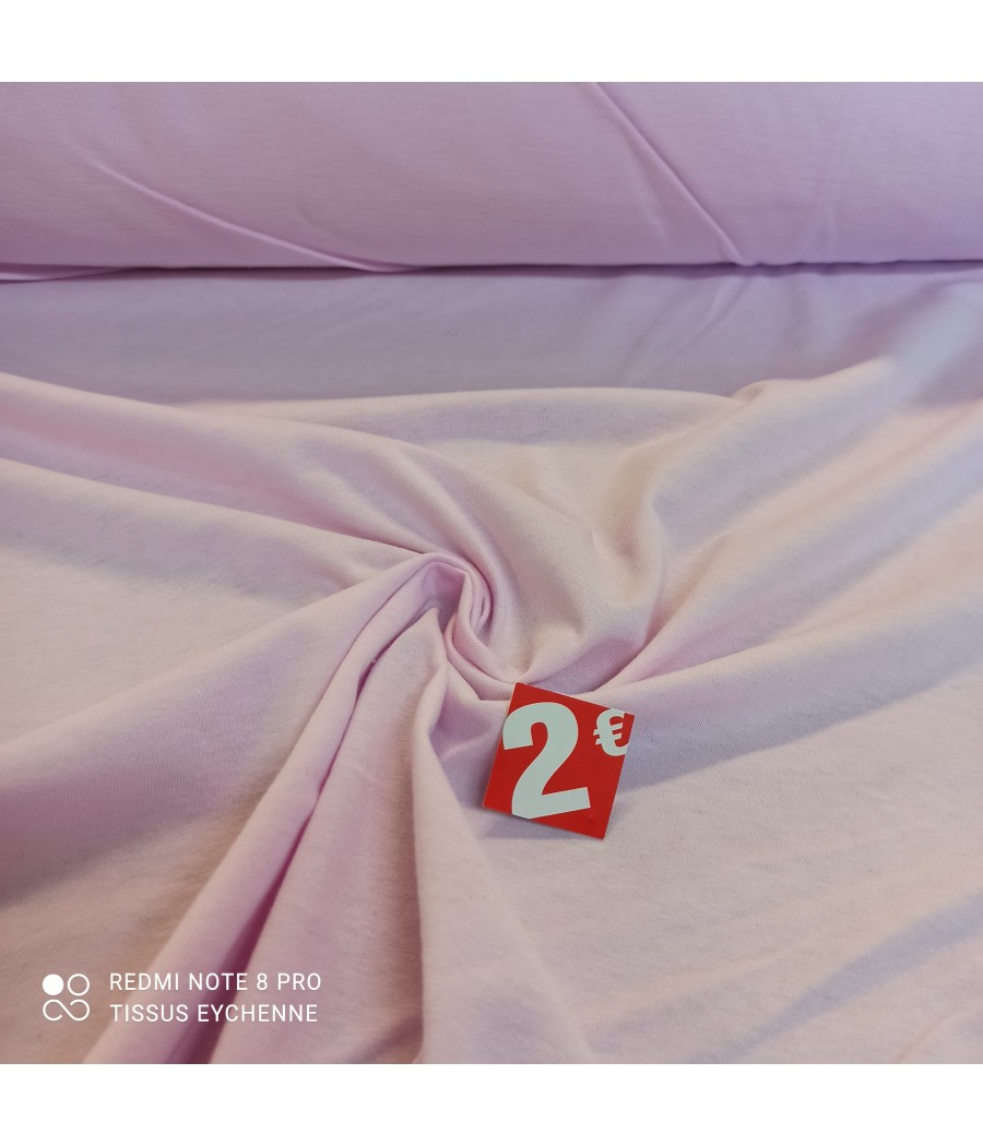 Tissu Jersey Coton rose  2€...