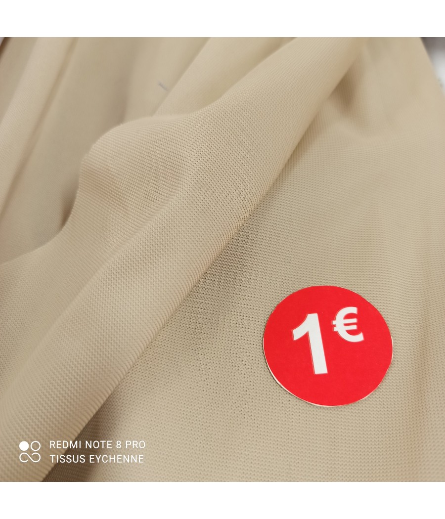 Tissu maille beige   1€ /mètre
