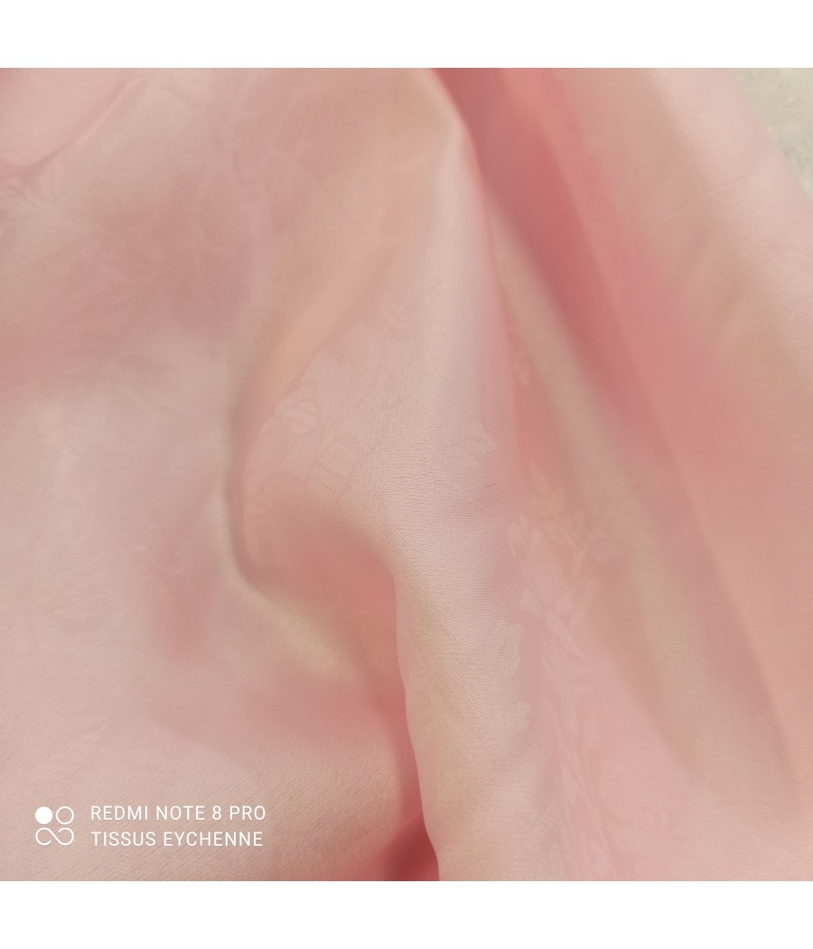 Tissu satin souple - rose -...