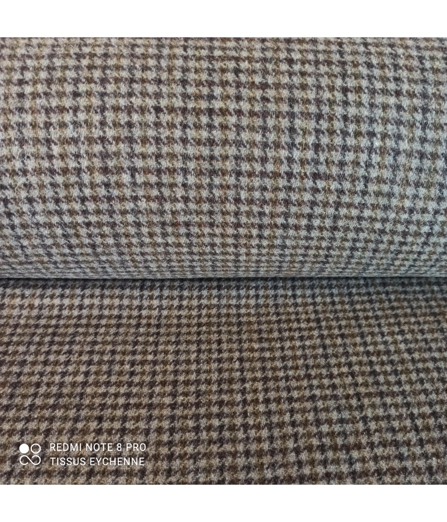 Tissu Lainage - PAUL - marron