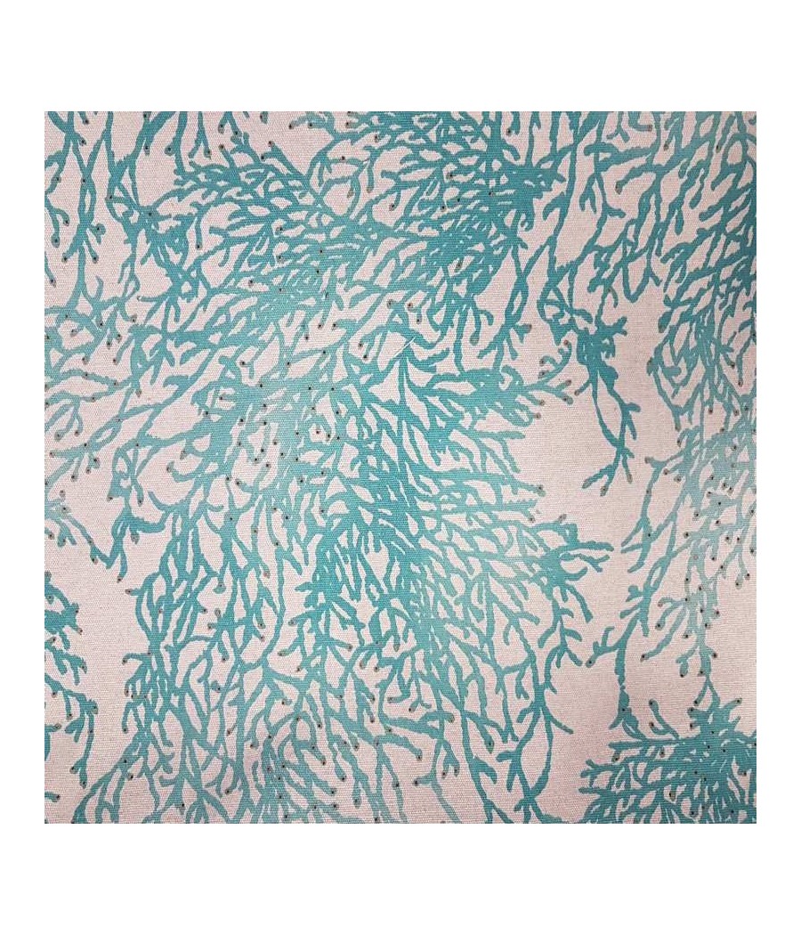 Tissu coton ameublement - Corail Calédonie - bleu turquoise