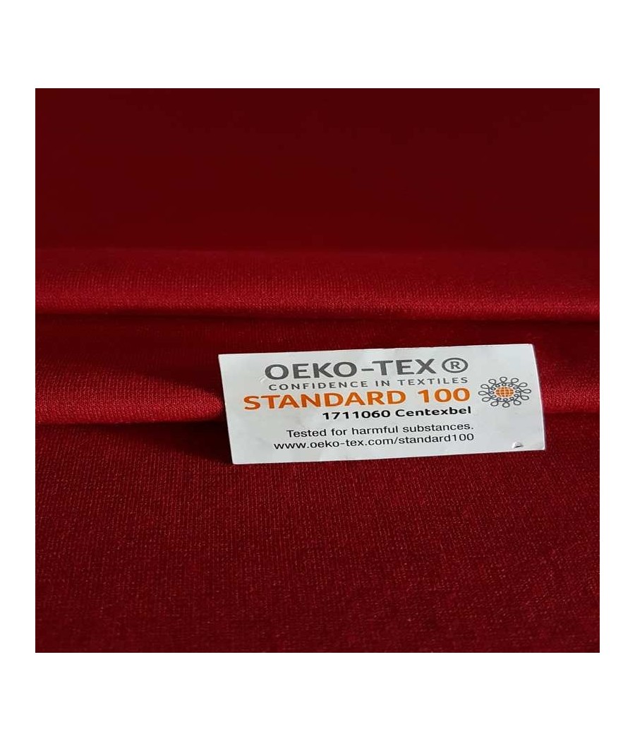 Tissu jersey Milano - Oekotex - rouge hermès