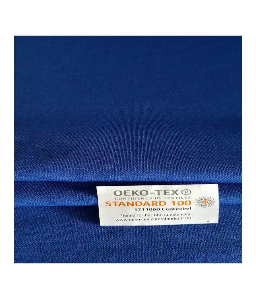 Tissu jersey Milano - Oekotex - bleu france