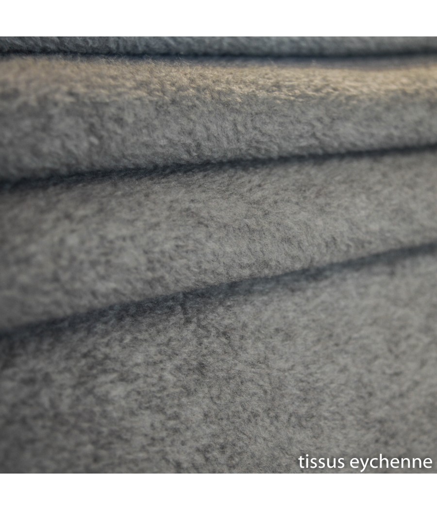 Tissu polaire polyester gris fonce