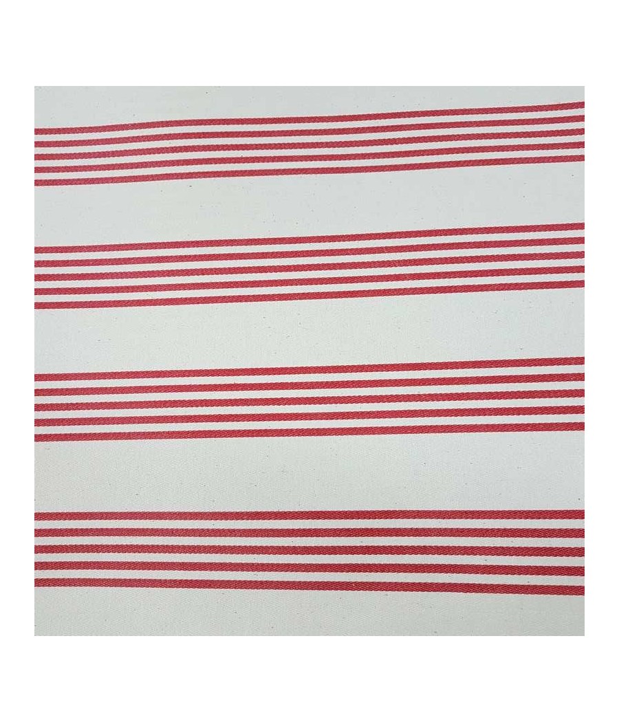 Tissu ENDUIT - rayure Cabana - rouge