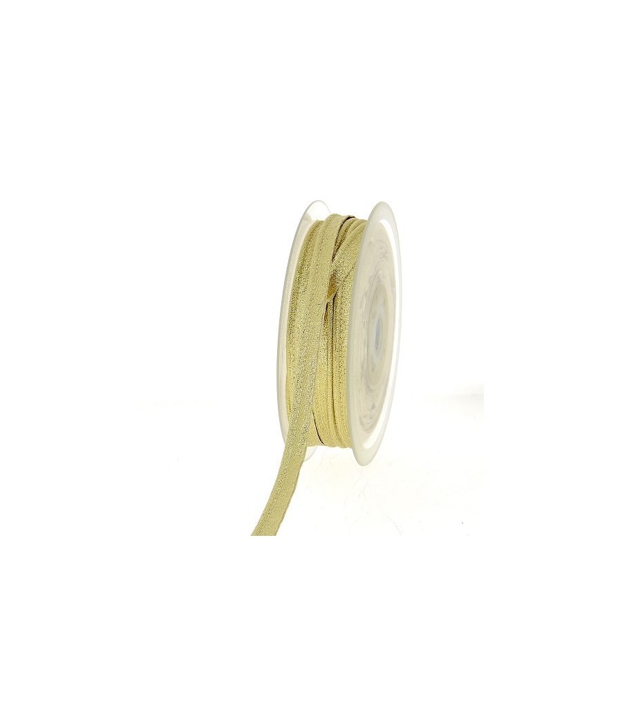 Passepoil lamé lurex - doré- 10mm - vendu au mètre
