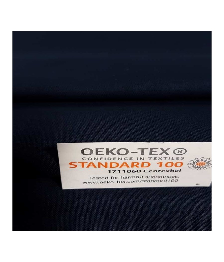 Tissu coton bleu marine Oeko-tex