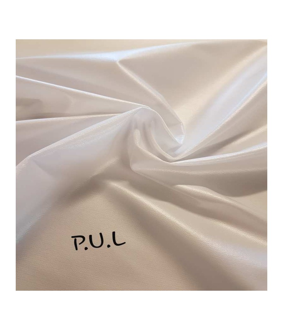Tissu PUL - imperméable - 1m50 - OekoTex - blanc