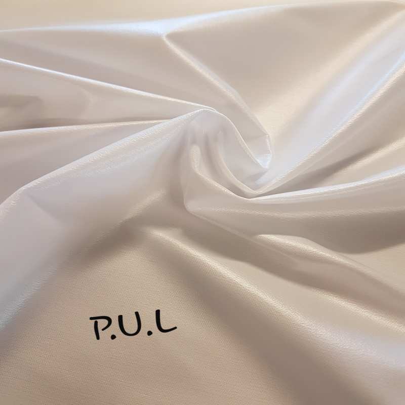 Tissu PUL interlock imperméable blanc Oeko-Tex