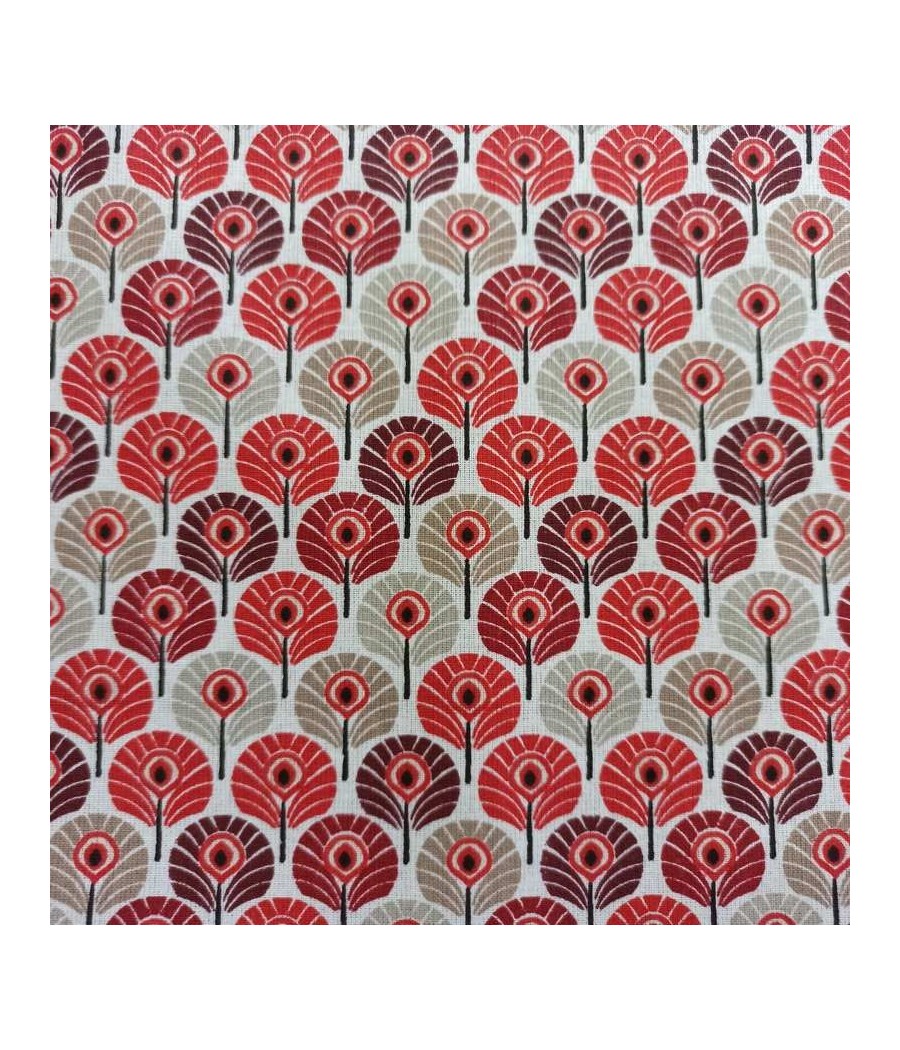 Coton mini plumes rouge-lin...