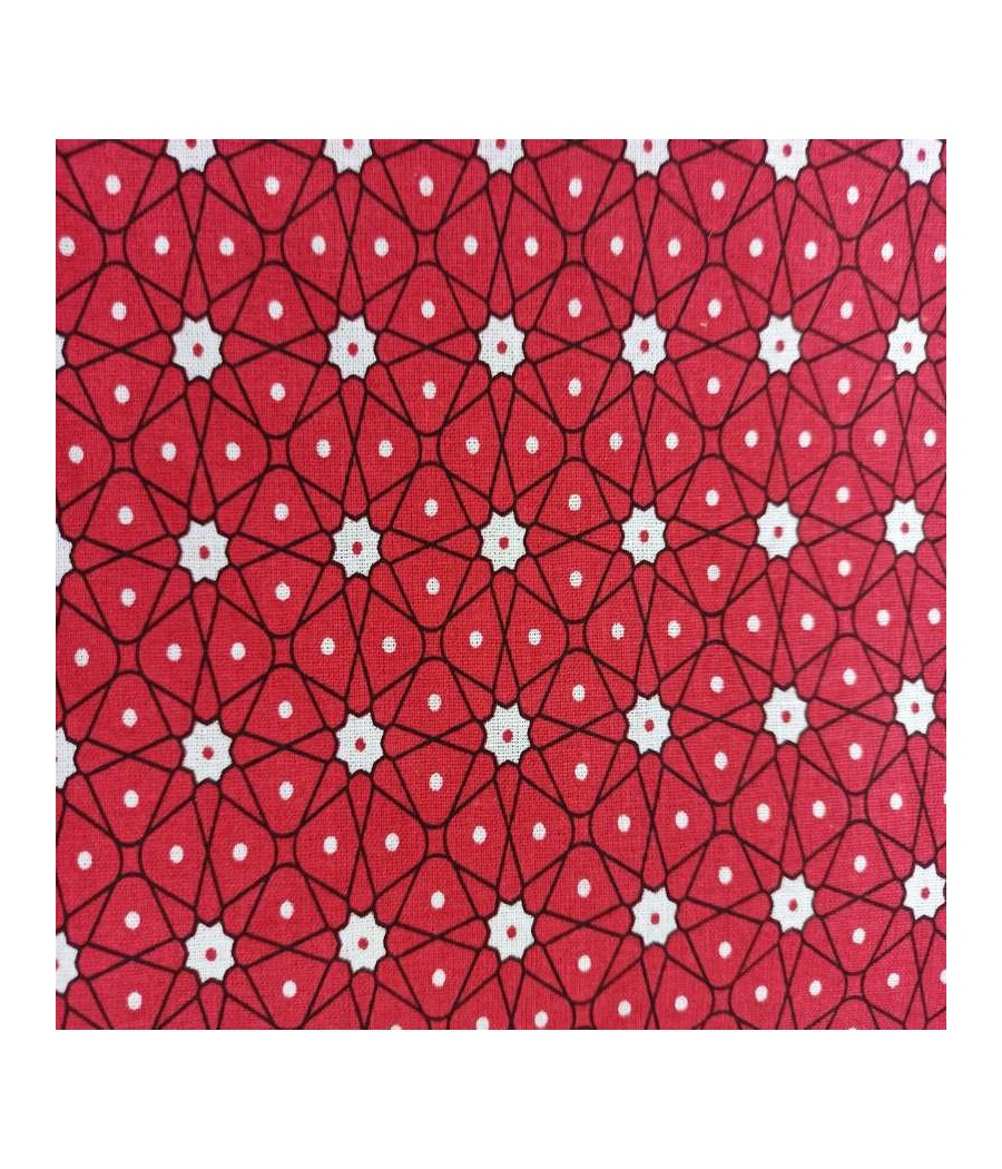 Tissu coton Céramik rouge Oeko-tex