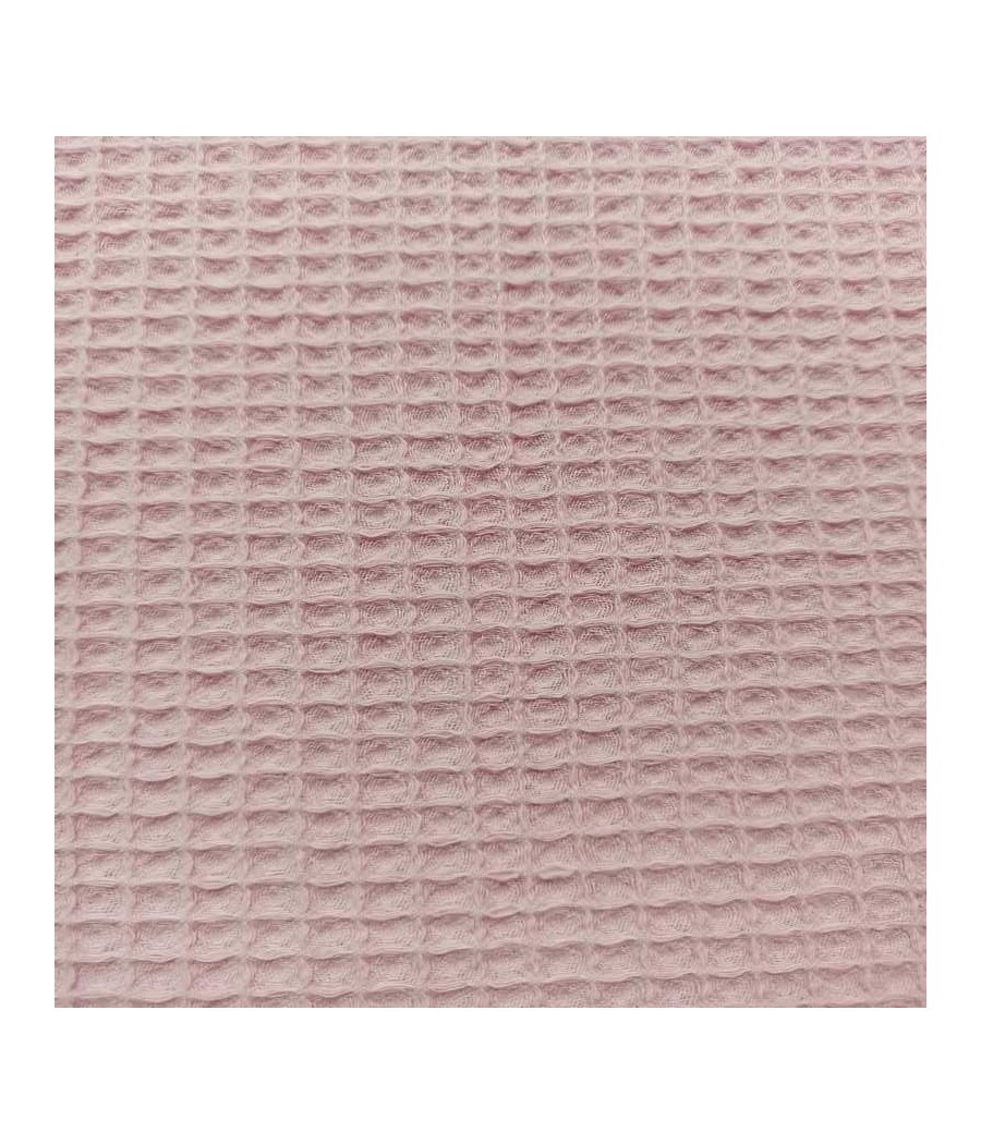 Tissu éponge - nid d'abeille - oekotex - 5mm - rose clair