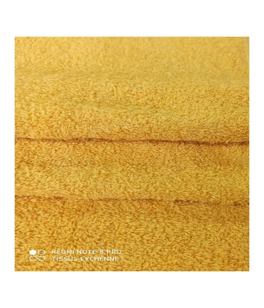 Tissu éponge coton - 480gr - oekotex -  jaune safran