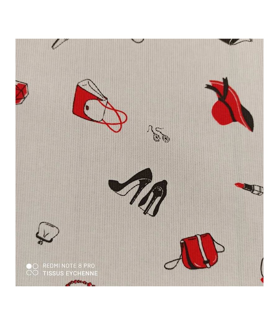 Tissu piqué de coton - talons aiguilles