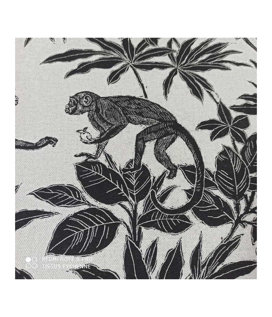 Tissu ameublement singe