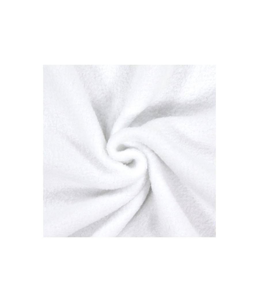 Tissu polaire - polyester - blanc cassé