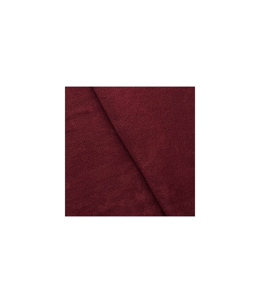 Tissu polaire polyester bordeaux