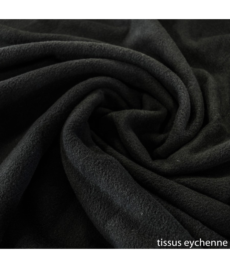 Tissu polaire polyester noir