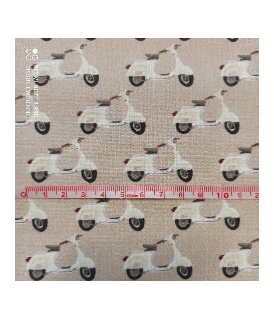 Tissu Coton - petit scooter...