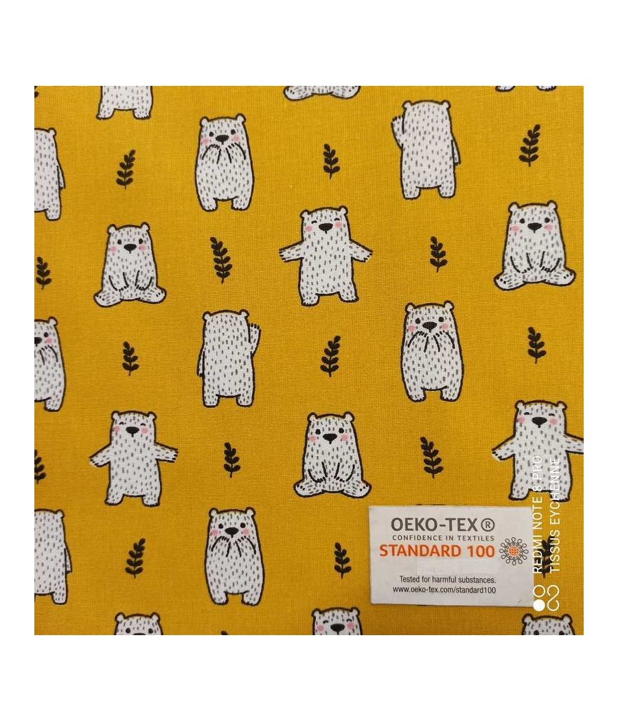 Tissu coton Ourson Maturin...