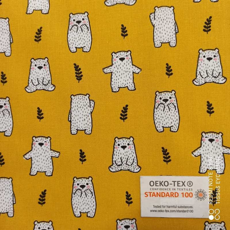 Petit sac à langer moutarde - toile de coton - Oeko Tex