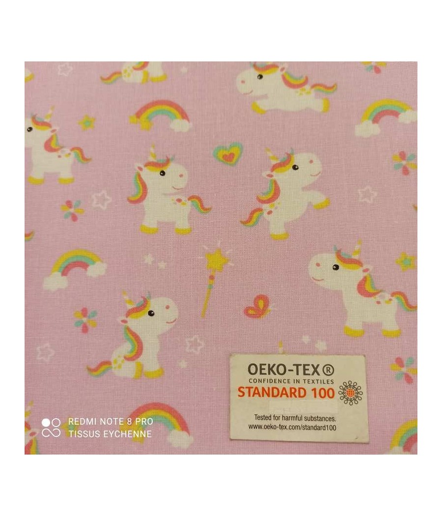 Tissu coton - Licorne...