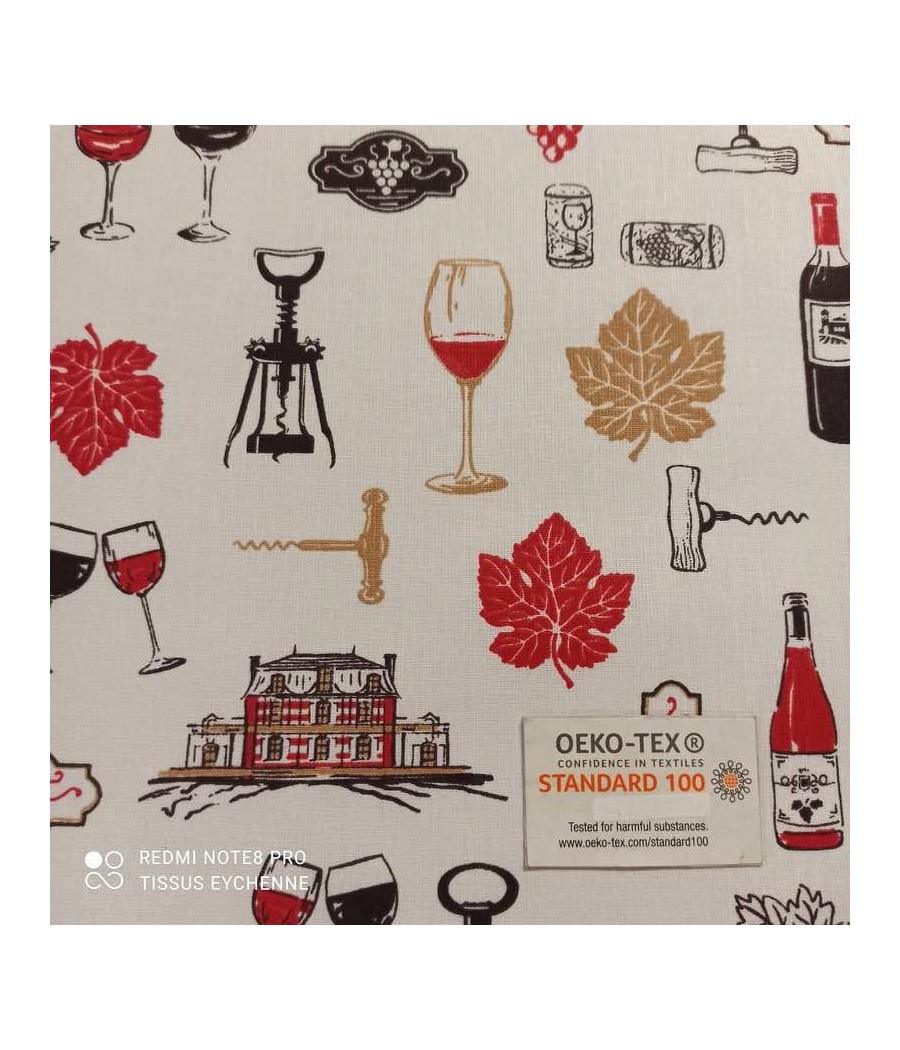 Tissu ENDUIT vin et...