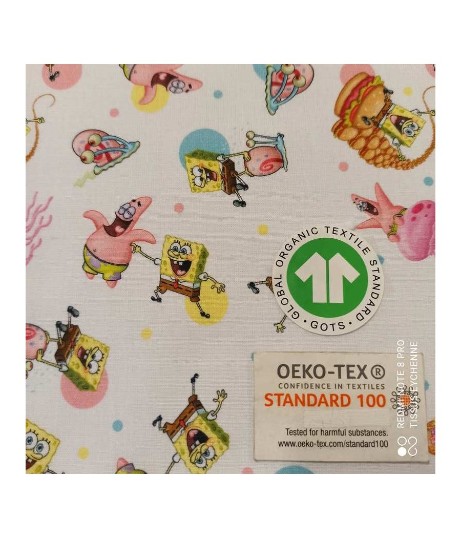 Tissu popeline de coton Bob...