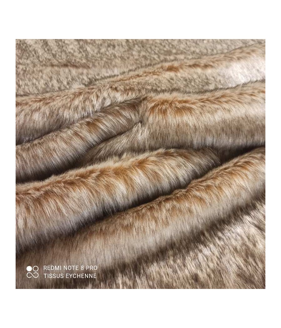 Disponible en magasin - Tissu fourrure luxe - Renard