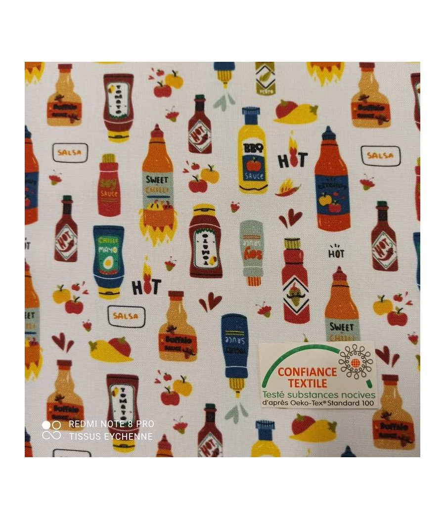 Tissu coton - Bouteille...