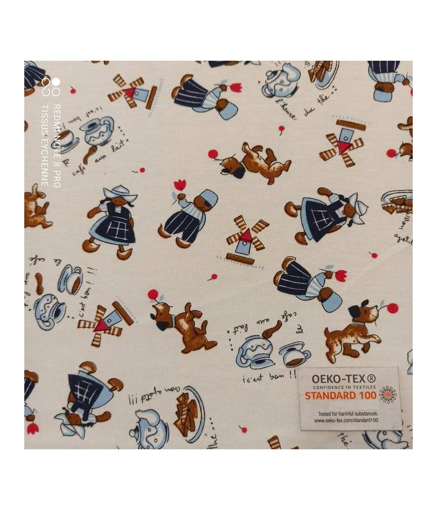 Tissu jersey extensible -...