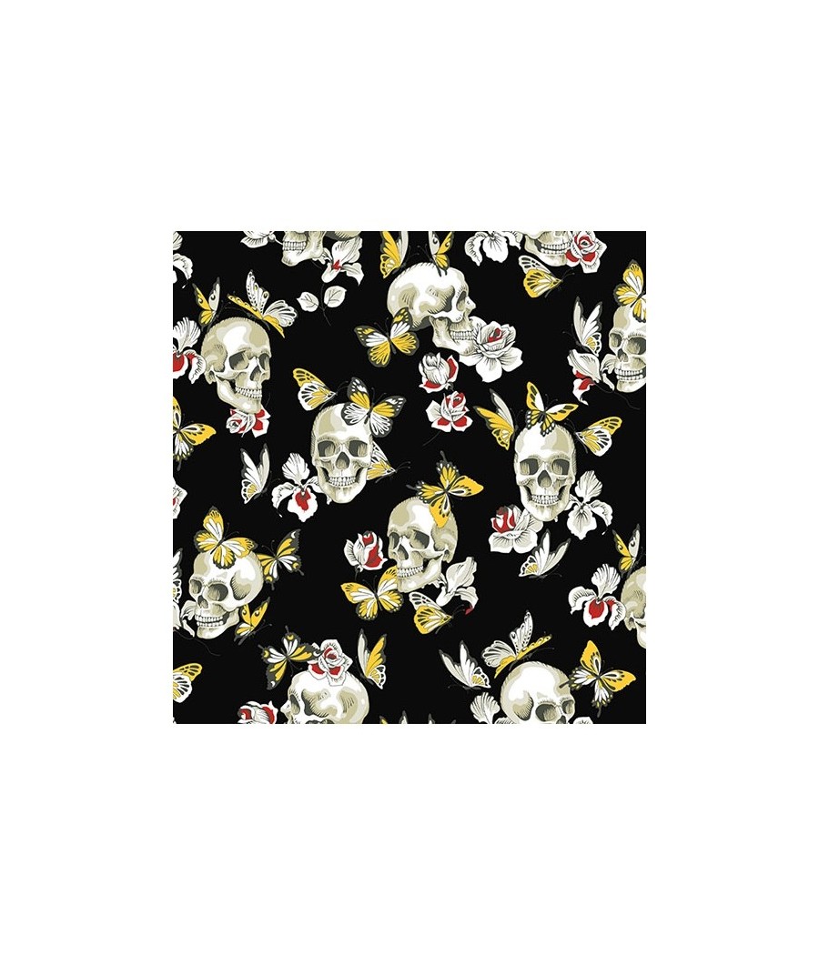 Tissu coton Tête de mort...