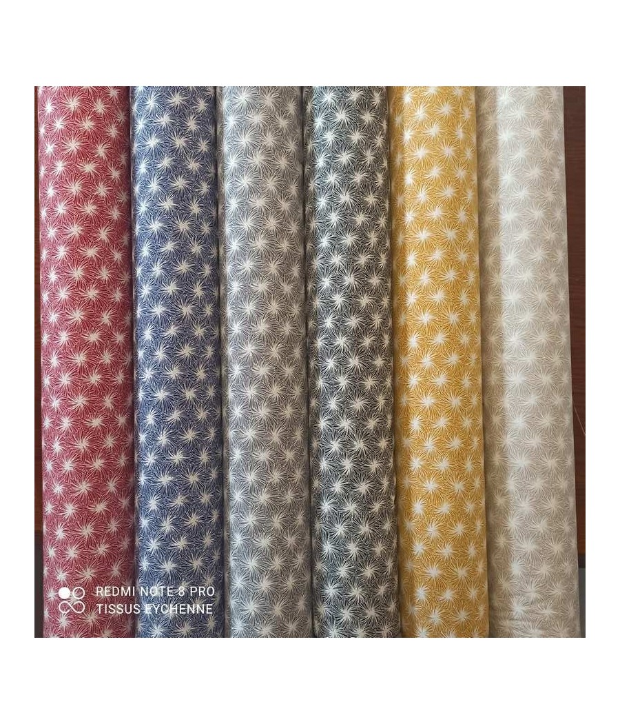 Tissu coton - Tourbillon Futon - Oekotex - choix 6 couleurs