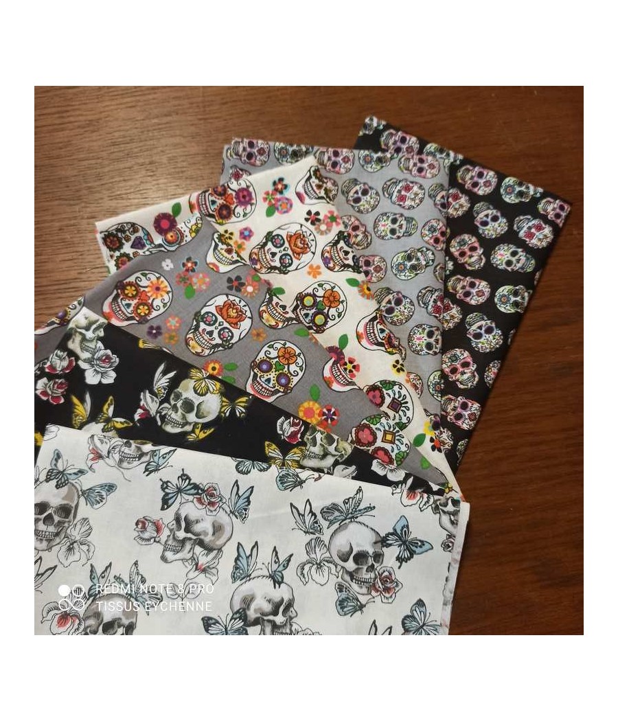 5 coupons 30x50cm coton...