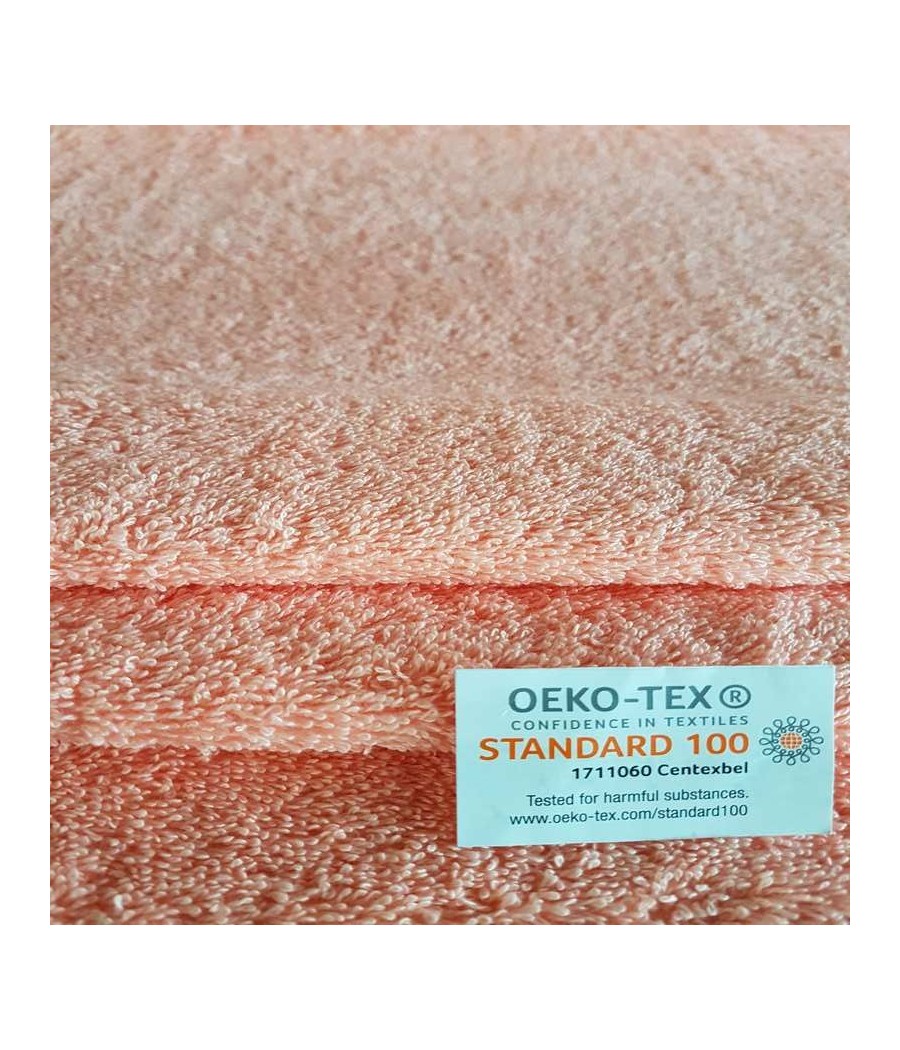 Tissu éponge coton - 480gr - oekotex - corail
