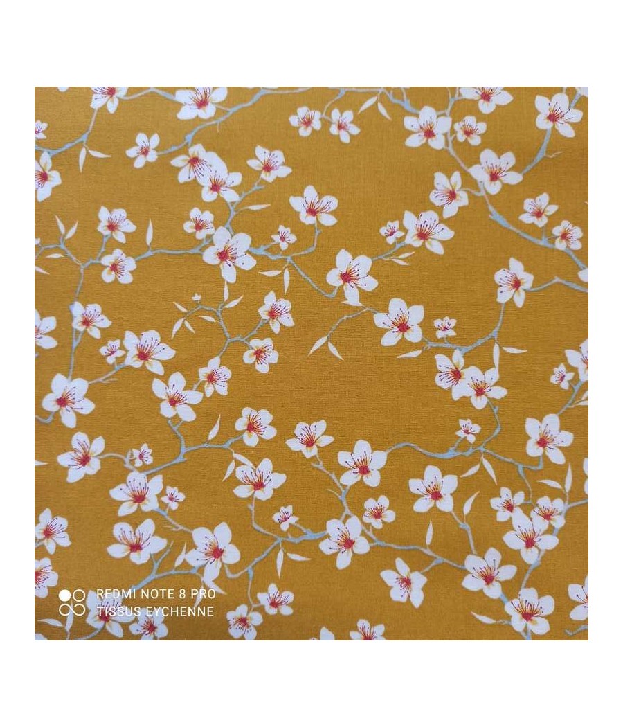 Tissu coton - fleur...