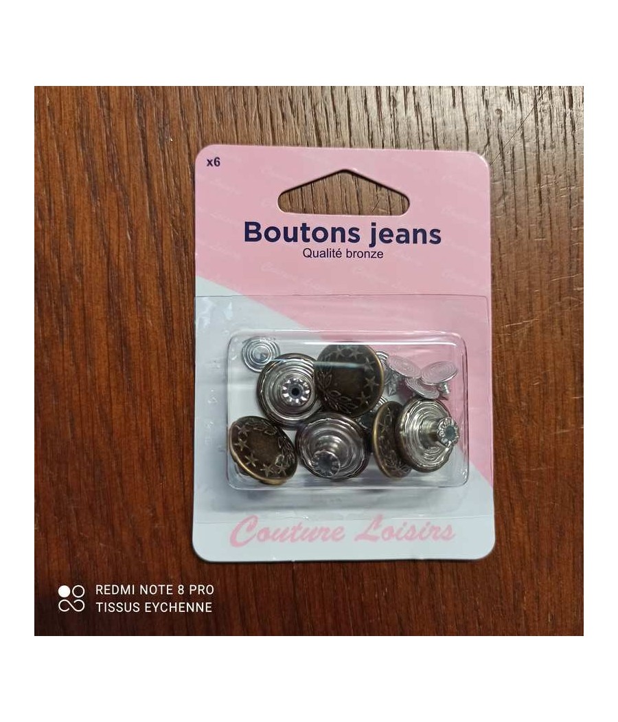 Boutons jeans - bronze