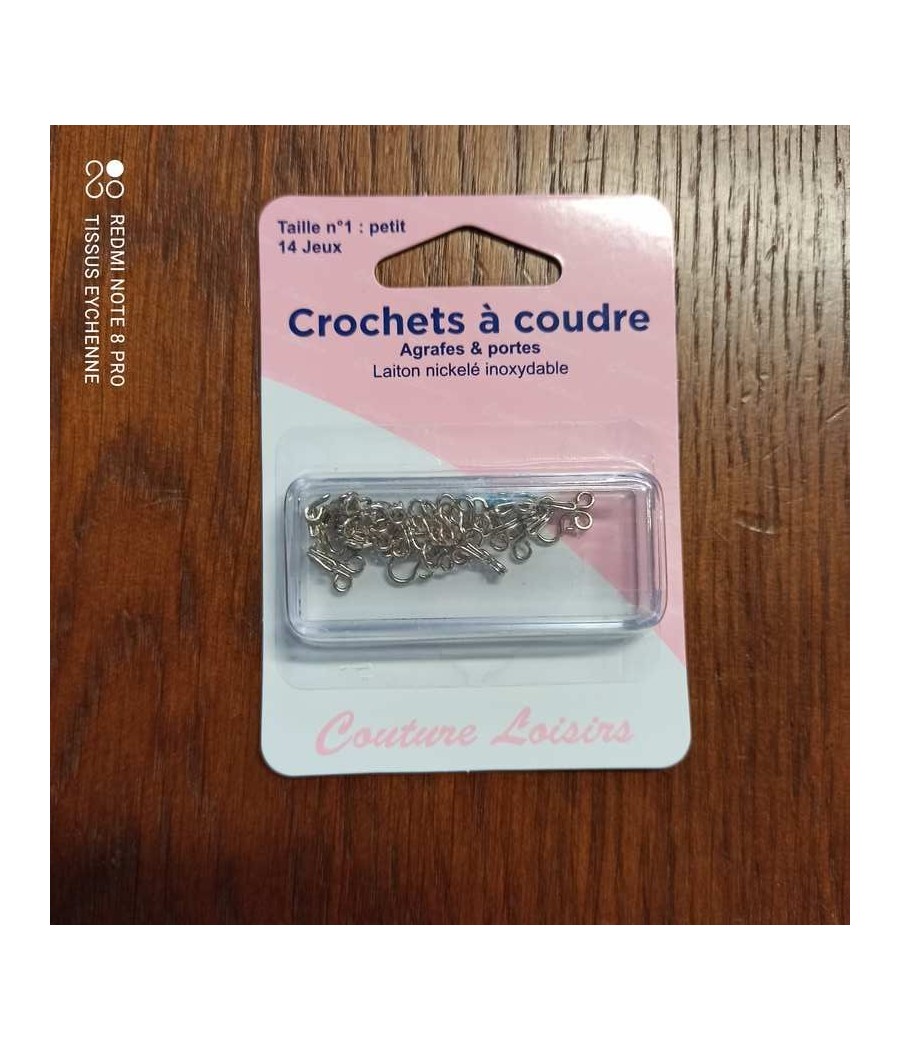 crochets jupe - taille 1- argent
